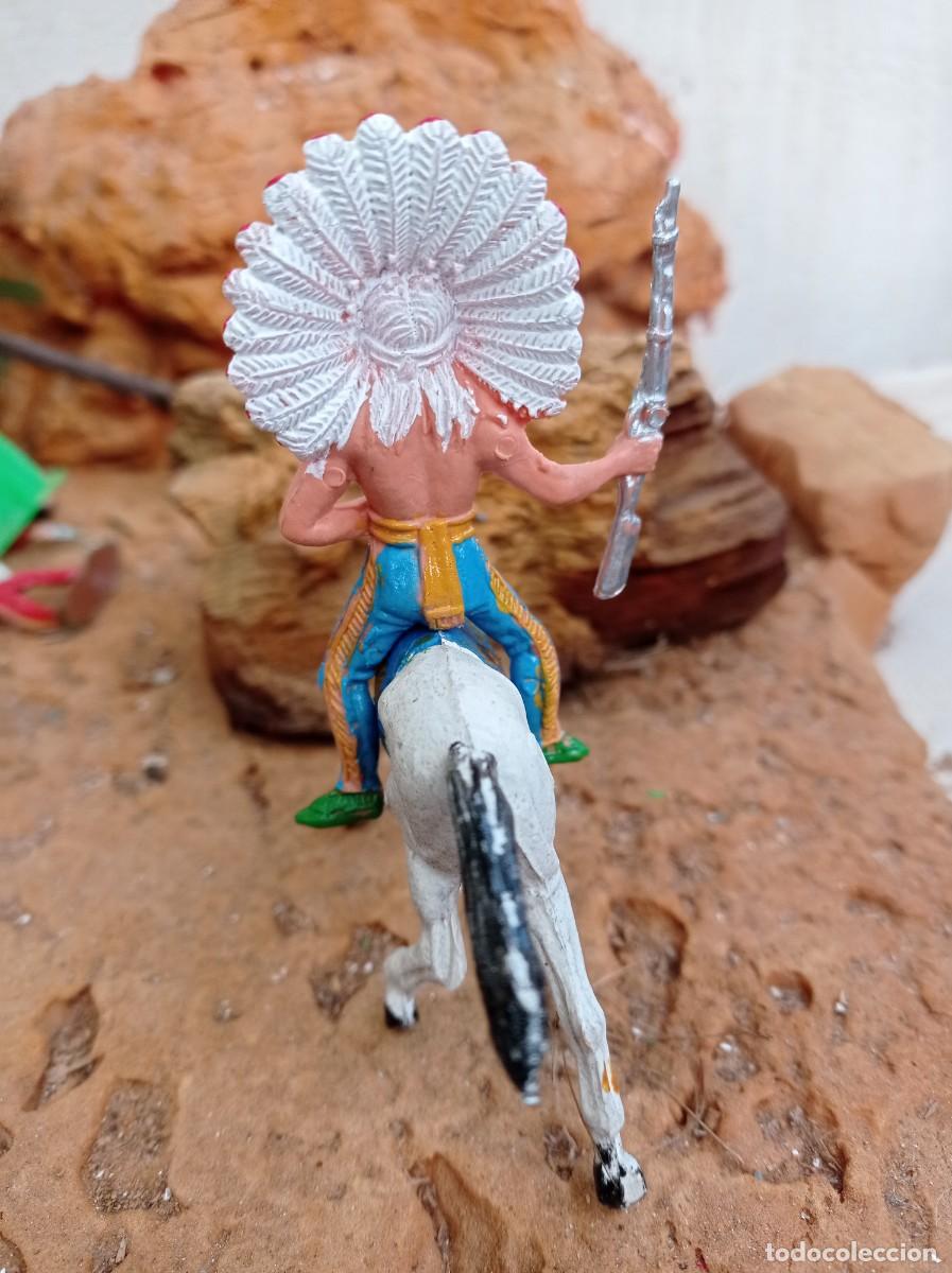 Figuras de goma y PVC: Indio con caballo de jecsan - Foto 3