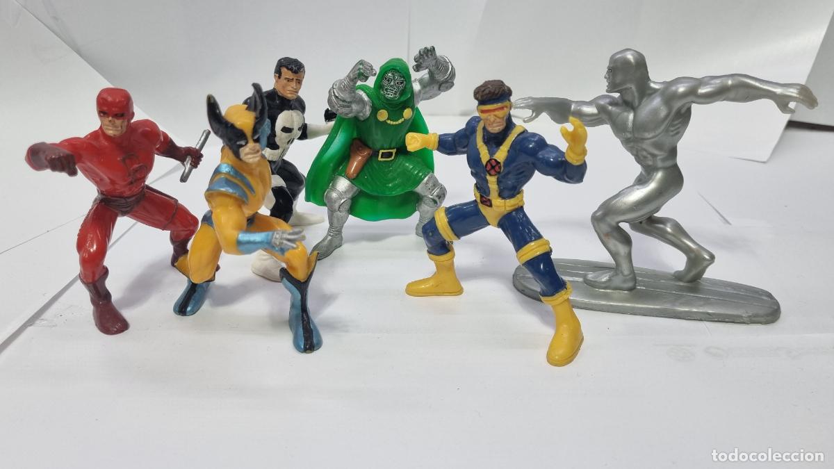 Figuras de goma y PVC: Lote de 6 figuras de Marvel (PVC) - Foto 1