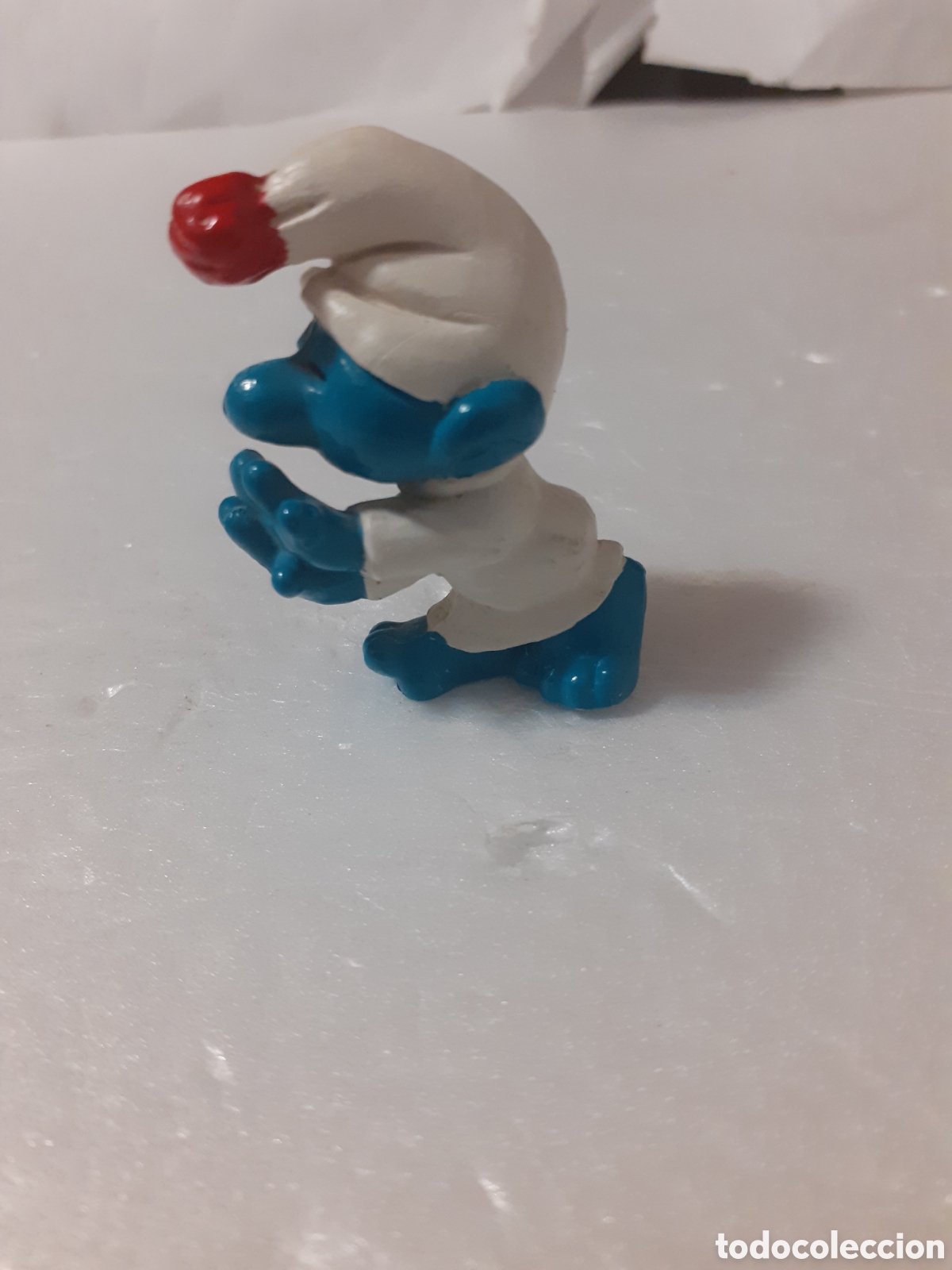 Figuras de goma y PVC: PITUFO SONAMBULO SIN MARCA GOMA - Foto 2