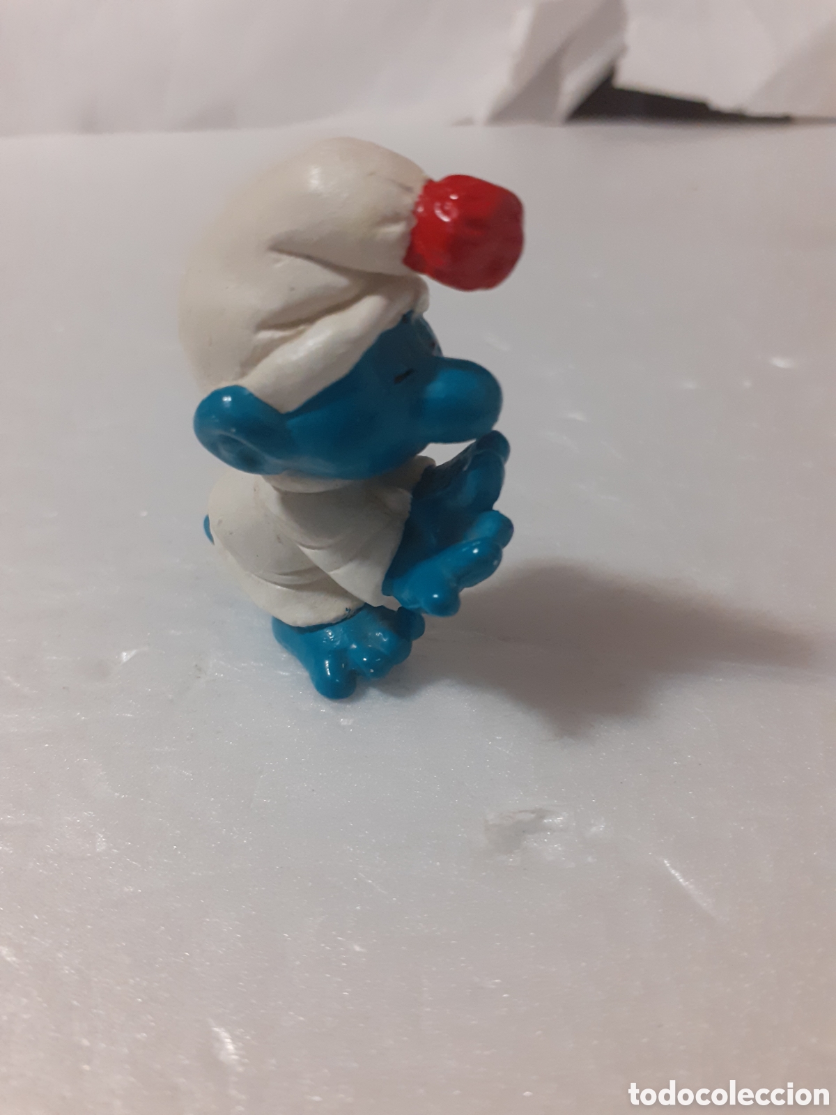 Figuras de goma y PVC: PITUFO SONAMBULO SIN MARCA GOMA - Foto 1