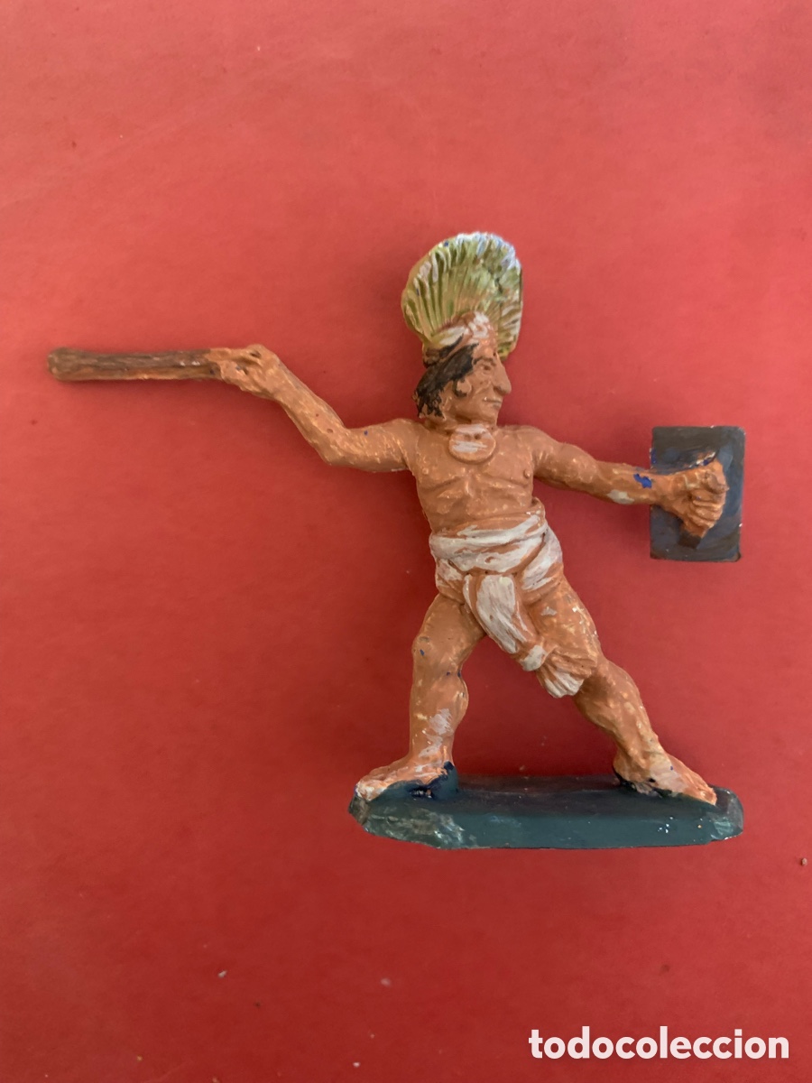 Figuras de goma y PVC: Indio 60 mm pl&aacute;stico inca maya .. - Foto 1