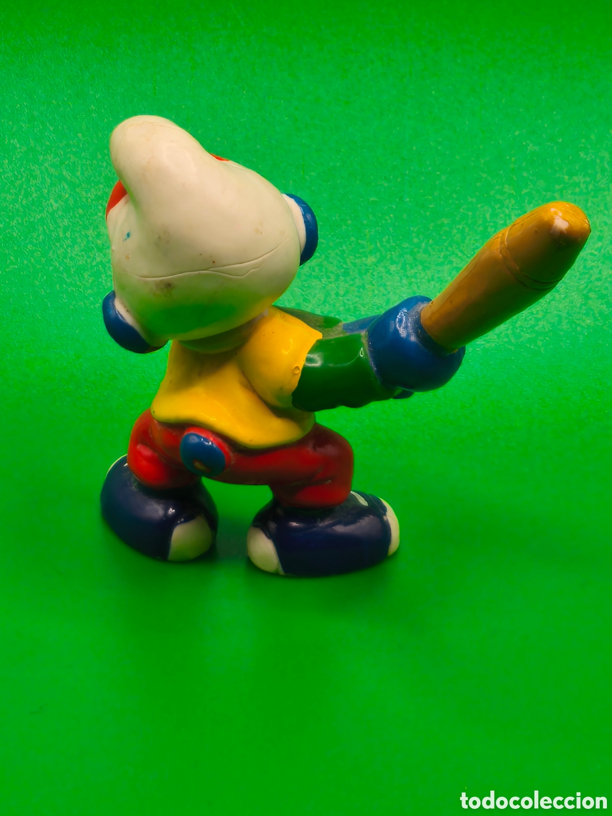 Figuras de goma y PVC: Figura Pitufo Bateador. - Foto 3
