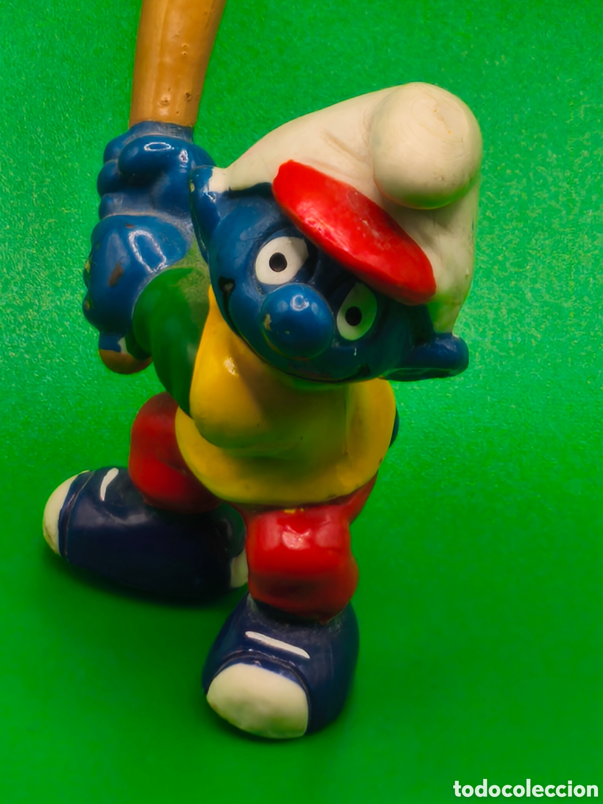 Figuras de goma y PVC: Figura Pitufo Bateador. - Foto 4