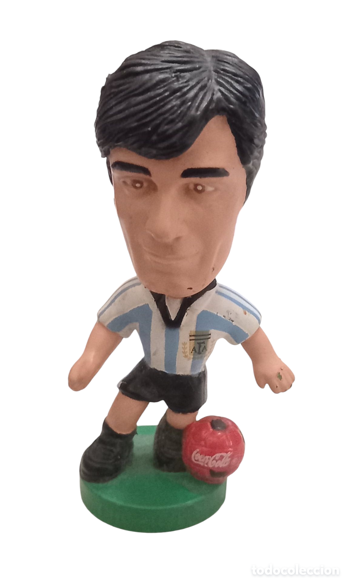 Figuras de Borracha e PVC: Figura vintage Mundial '98 jugador Argentino &rdquo;Chamot&rdquo; publicidad Coca Cola