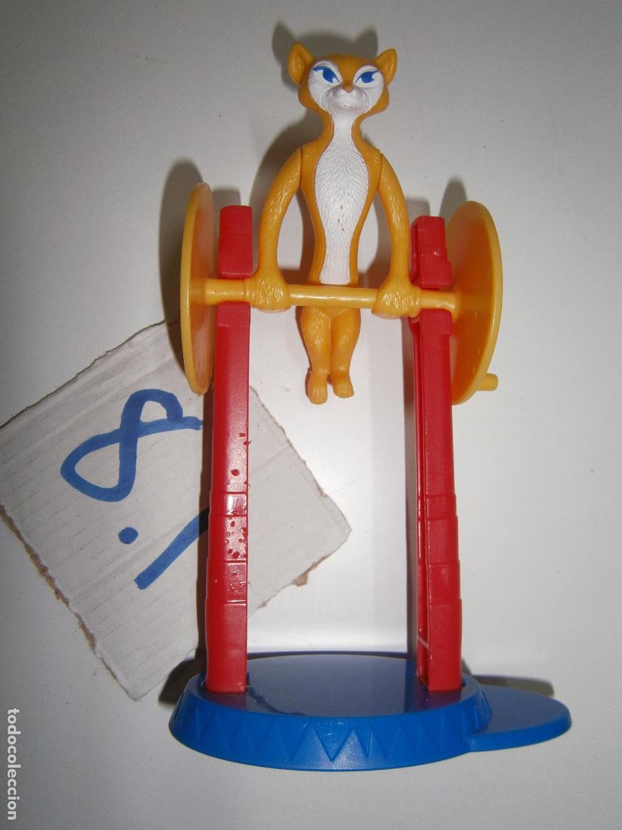Gummi- und PVC-Figuren: FIGURA DE DIBUJOS ANIMADOS - GATO GIMNASTA