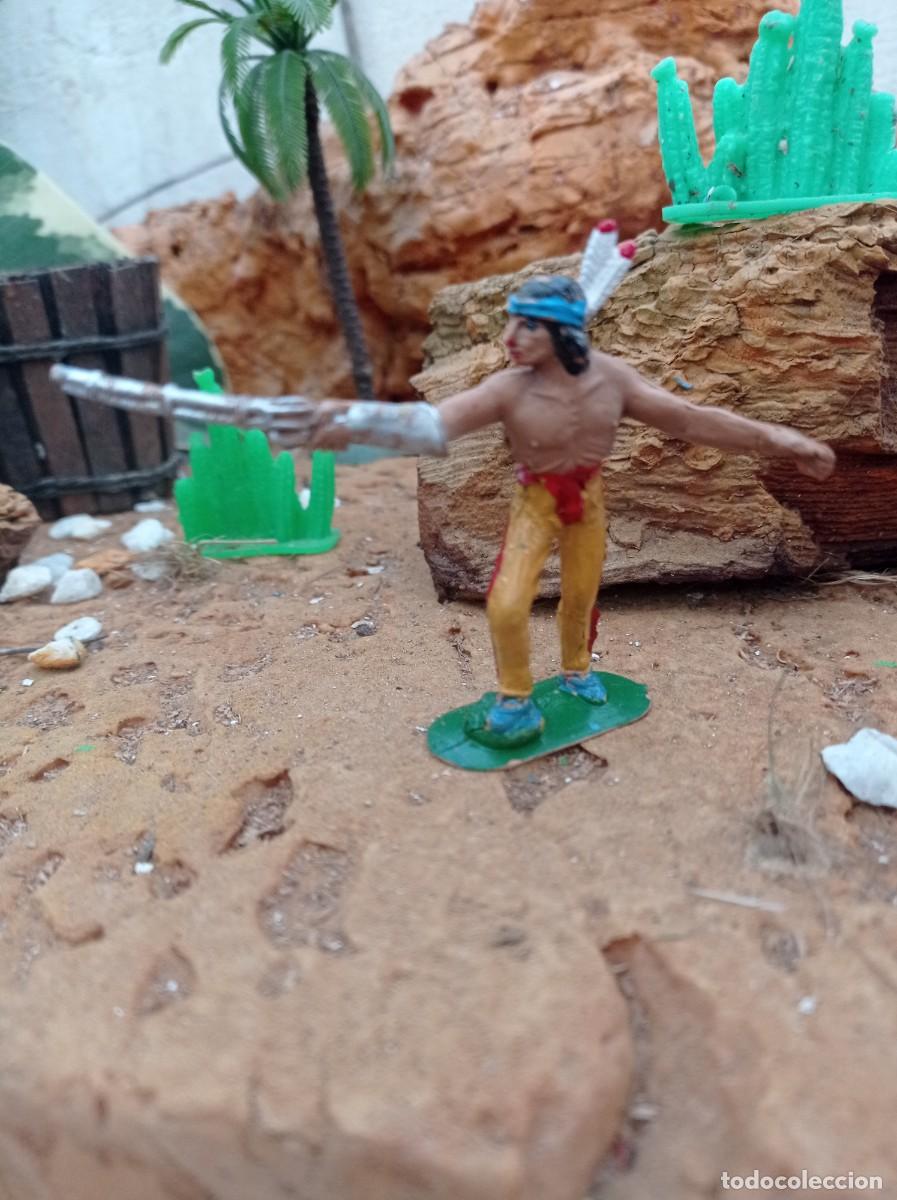 Figuras de goma y PVC: Indio con rifle de jecsan - Foto 1