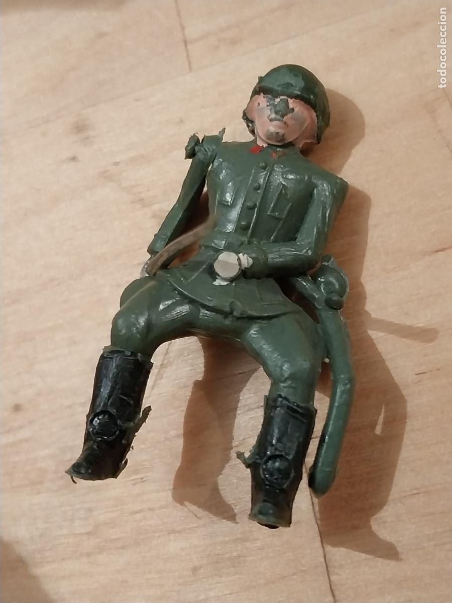 Rubber and PVC Figures: SOLDADO PLASTICO JINETE VINTAGE HOMBRO DCHO ARTICULADOS ANTIGUO 4CMS ALTO MILITAR