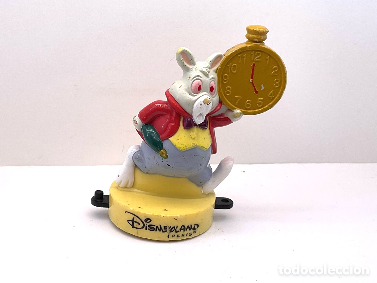 Rubber and PVC Figures: Figura Conejo Blanco Dsneyland Paris Mcdonald's Alicia en el Pais de la Maravillas con Sello .