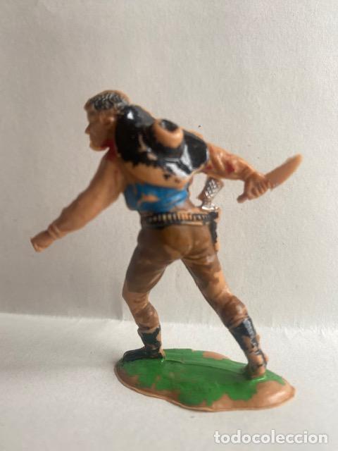 Figuras de goma y PVC: VAQUERO A PIE DE REAMSA CON CUCHILLO EN PL&Aacute;STICO - Foto 2