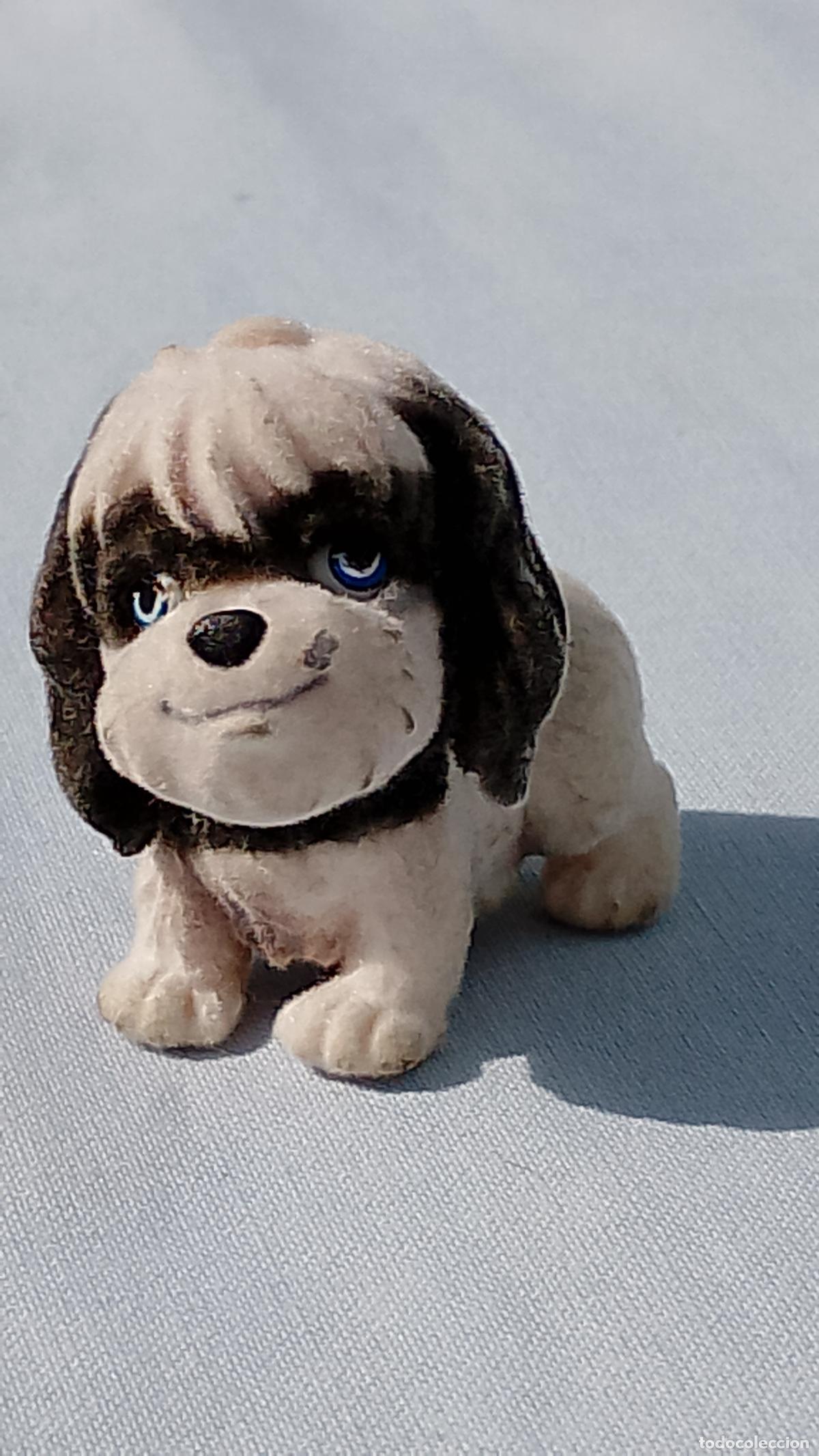 Figuras de Goma y PVC: Antigua figura mu&ntilde;eco Perro colecci&oacute;n Puppy in my Pocket, aterciopelado