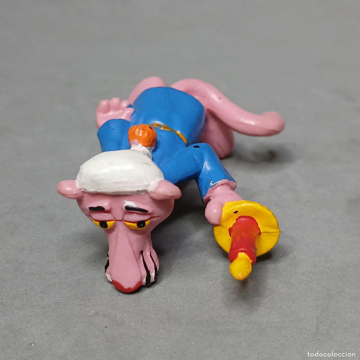 Figuras de goma y PVC: Pantera rosa en bat&iacute;n con vela de BULLY a&ntilde;o 1983 - Foto 6