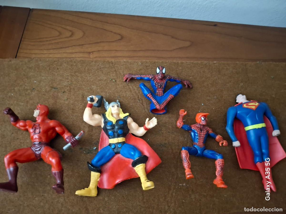 Figuras de goma y PVC: FIFURAS DE PLASTICO HEROES MARVEL COMO NUEVOS - Foto 1