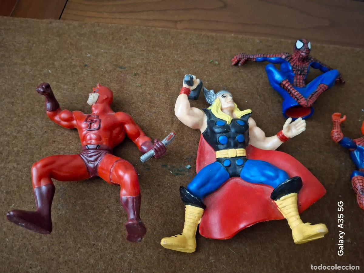 Figuras de goma y PVC: FIFURAS DE PLASTICO HEROES MARVEL COMO NUEVOS - Foto 2
