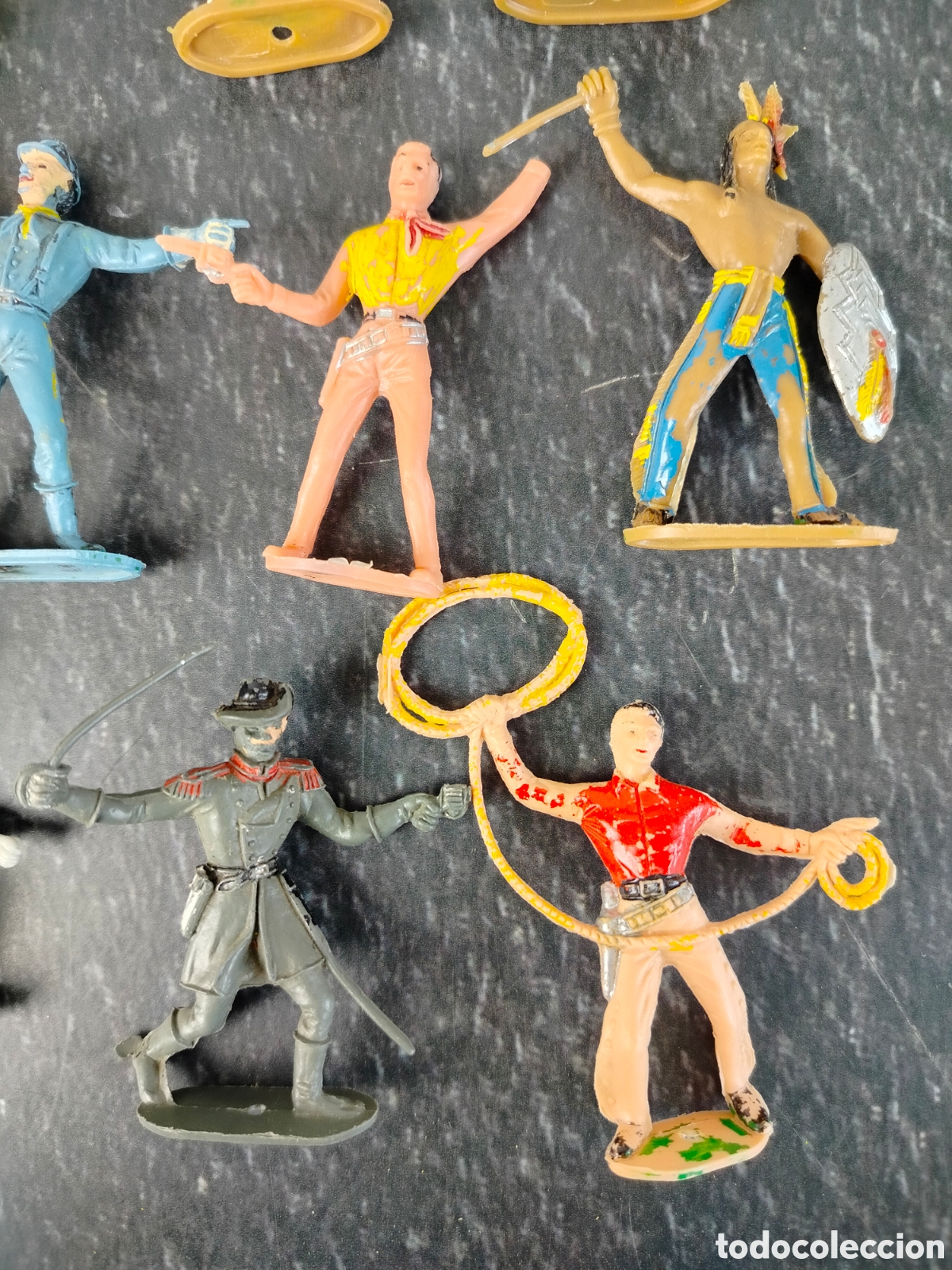 Figuras de goma y PVC: lote indios y vaqueros pintados COMANSI - Foto 7