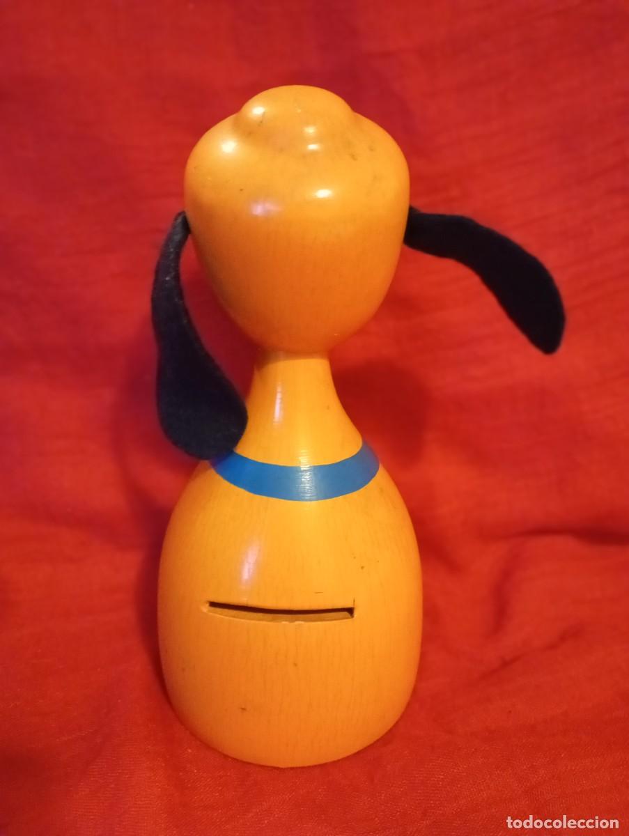 Figuras de goma y PVC: Pluto Disney hucha de madera a&ntilde;os 70 - Foto 2