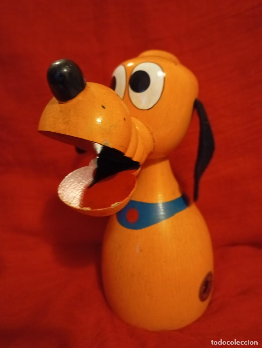 Figuras de goma y PVC: Pluto Disney hucha de madera a&ntilde;os 70 - Foto 3
