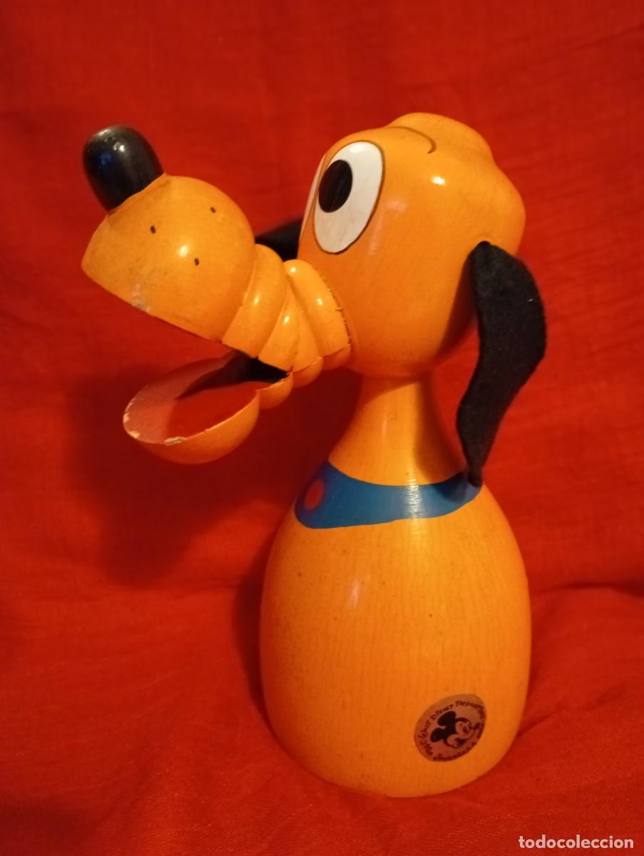 Figuras de goma y PVC: Pluto Disney hucha de madera a&ntilde;os 70 - Foto 4