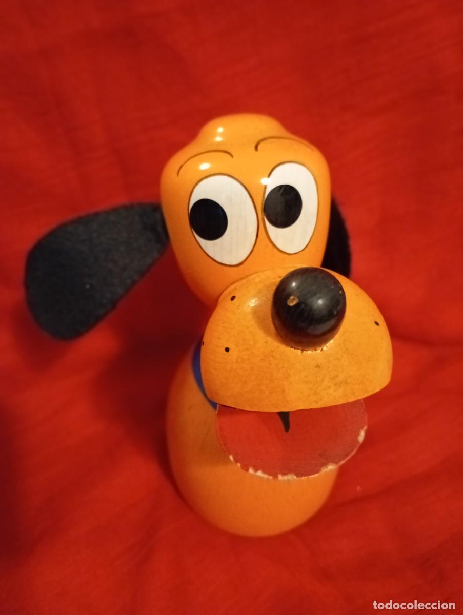 Figuras de goma y PVC: Pluto Disney hucha de madera a&ntilde;os 70 - Foto 8