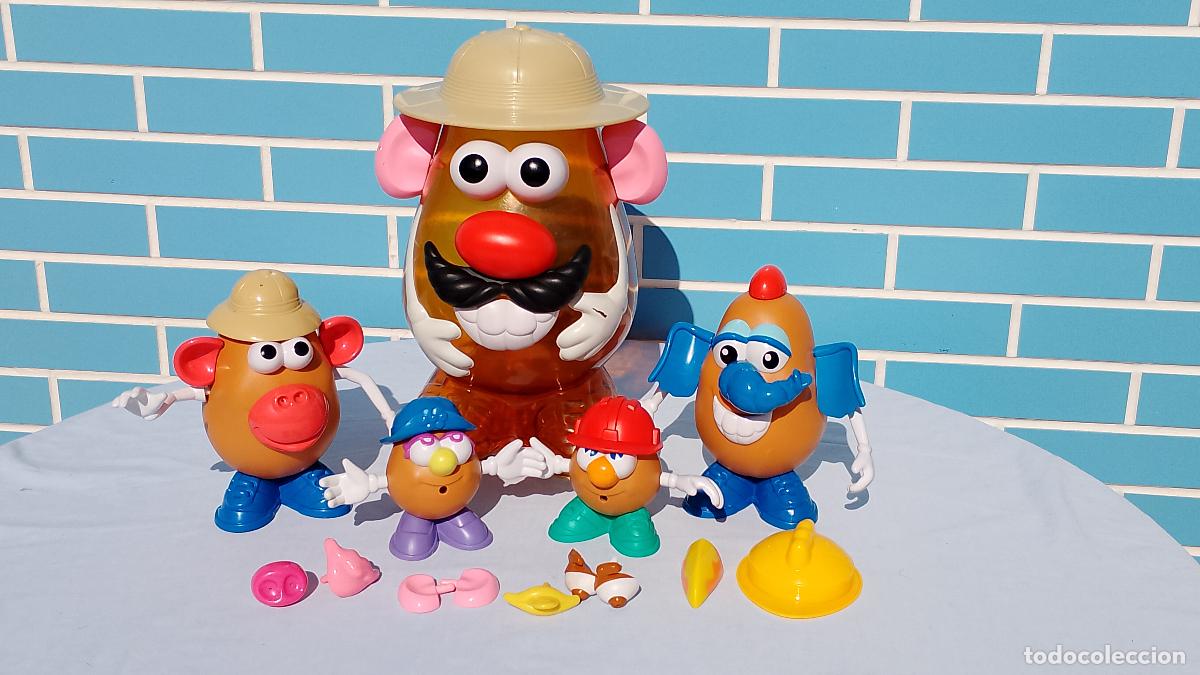 Figuras de Goma y PVC: Antiguo set de Mister Potato Safari de Playskool, con cuatro Potatos en su interior