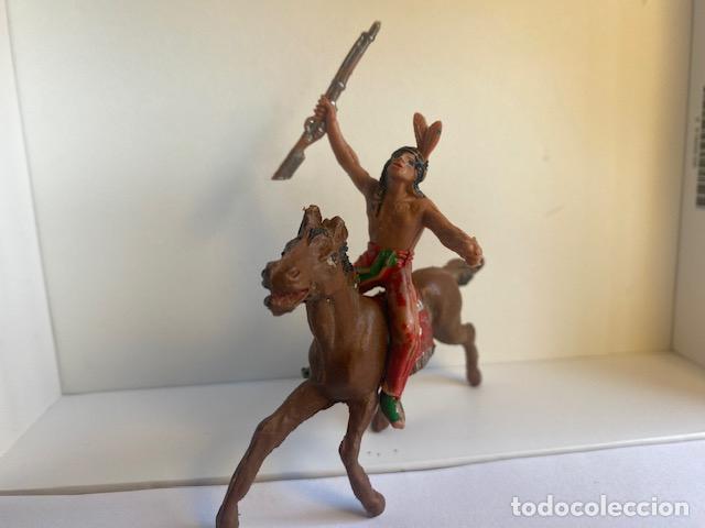 Figuras de goma y PVC: Indio a caballo. Jecsan - Foto 1