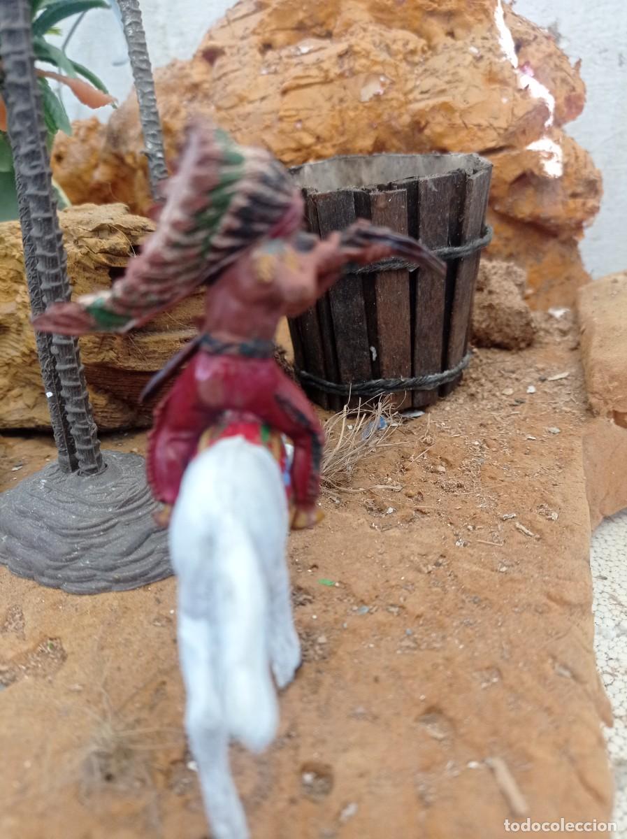 Figuras de goma y PVC: Indio de goma y caballo de pech - Foto 3