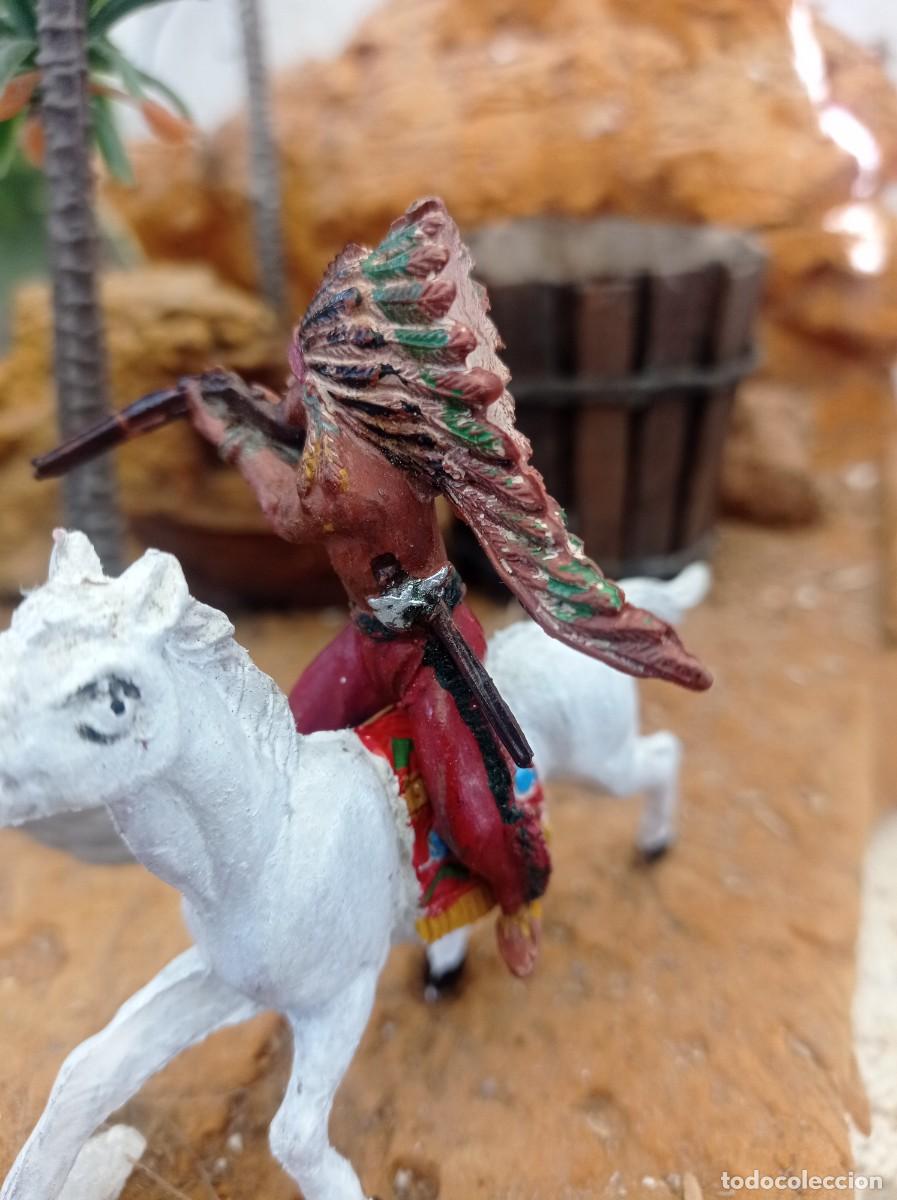 Figuras de goma y PVC: Indio de goma y caballo de pech - Foto 4
