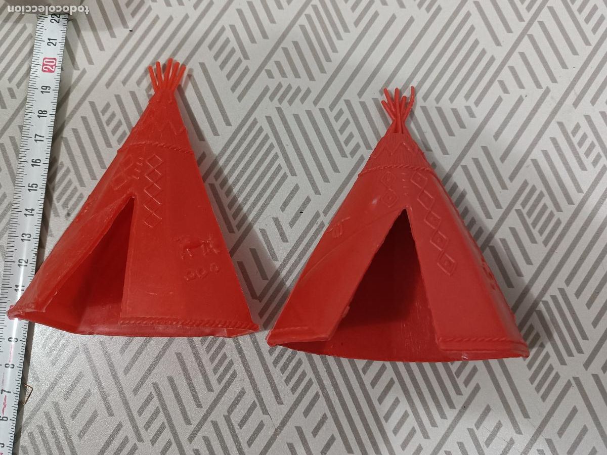 Figuras de goma y PVC: Lote de indios y vaquerosi - Foto 1