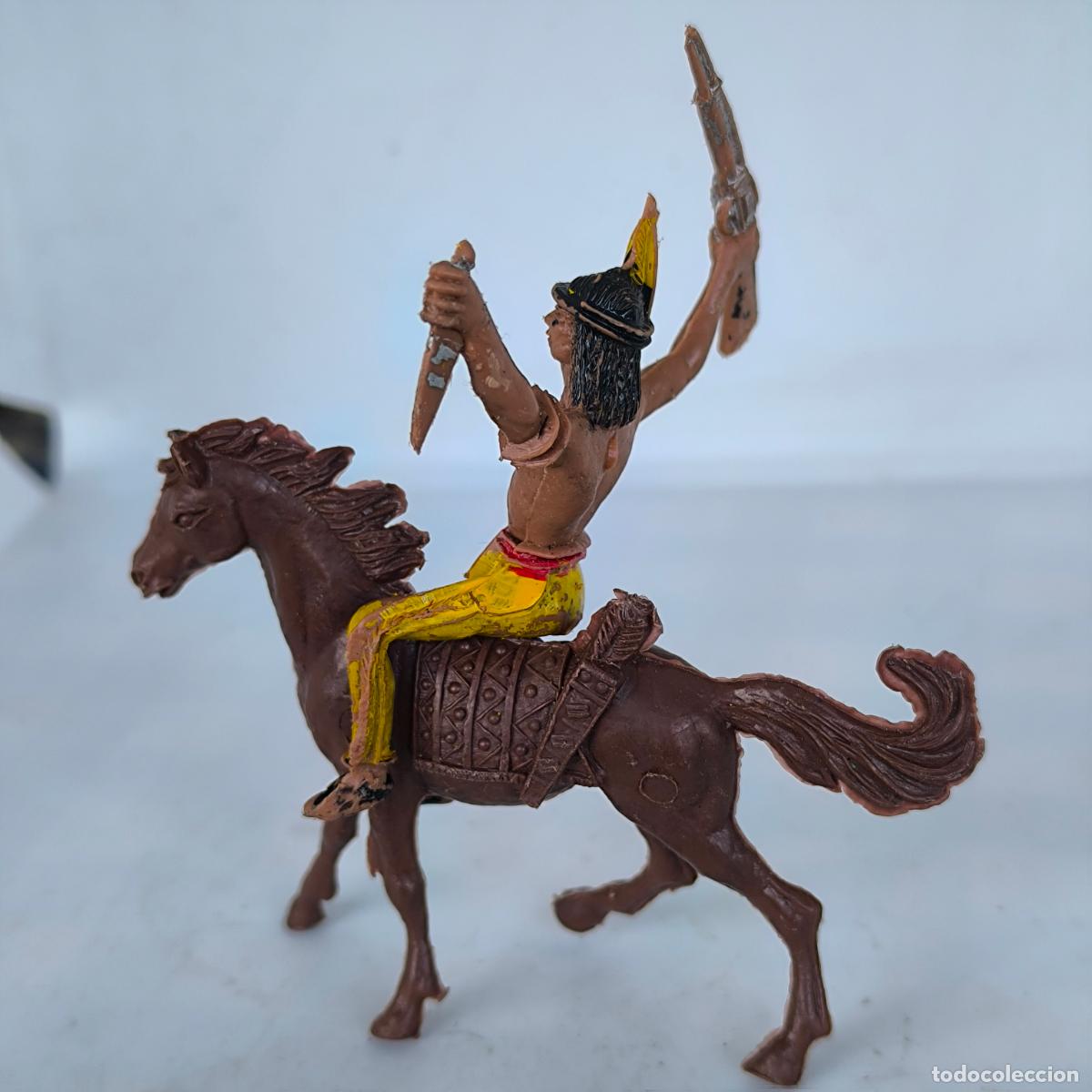 Figuras de goma y PVC: INDIO CON CABALLO COMANSI OESTE - Foto 3