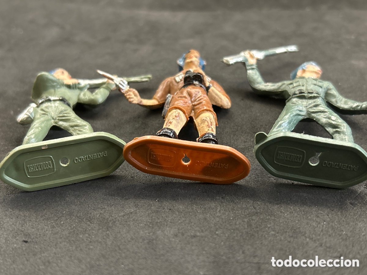 Figuras de goma y PVC: Lote 3 soldados Comansi - Foto 2