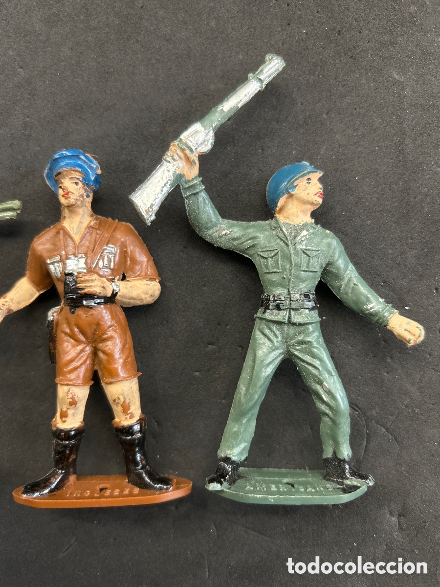 Figuras de goma y PVC: Lote 3 soldados Comansi - Foto 3