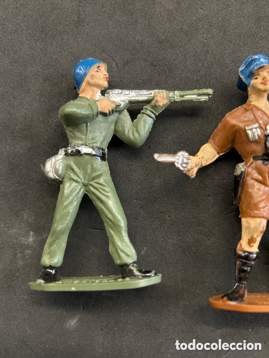Figuras de goma y PVC: Lote 3 soldados Comansi - Foto 4