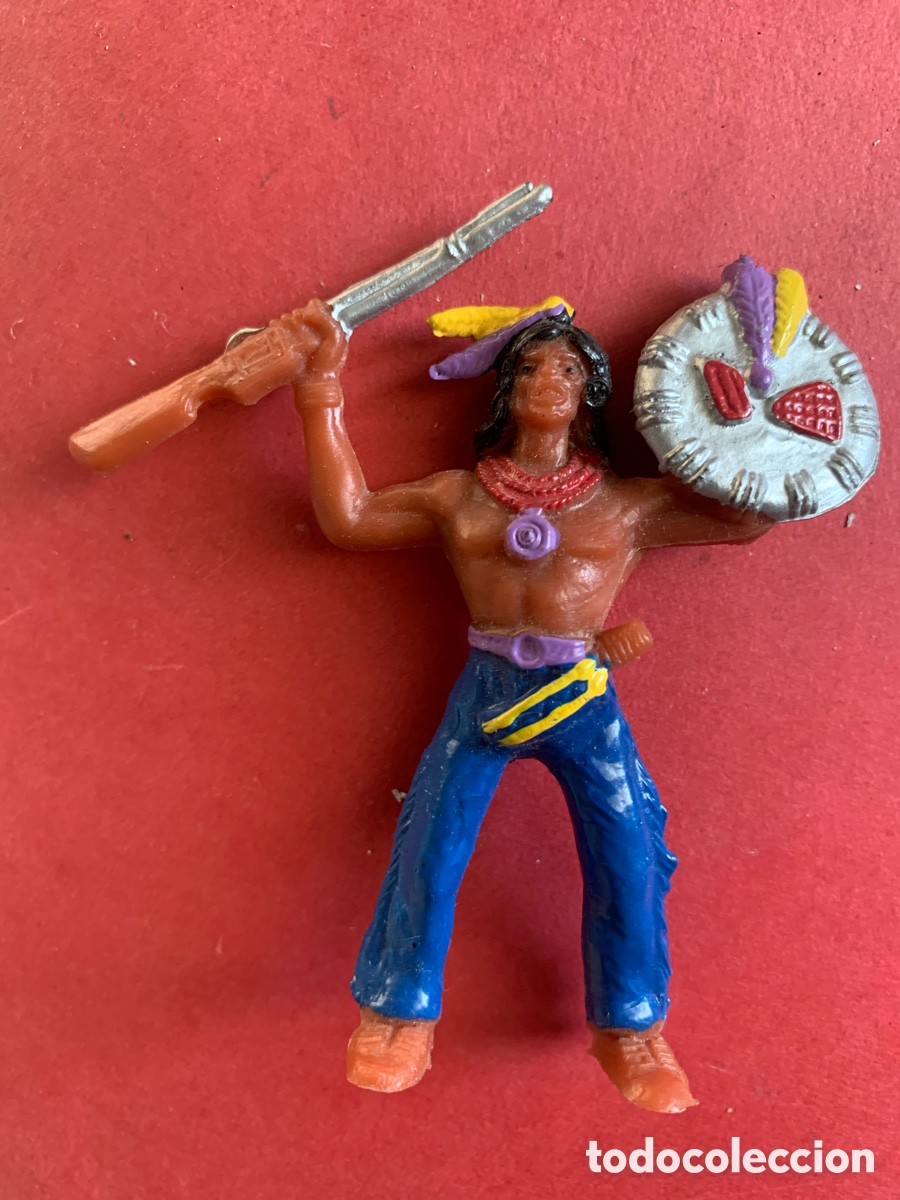 Figuras de goma y PVC: Indio goma comansi figura - Foto 1