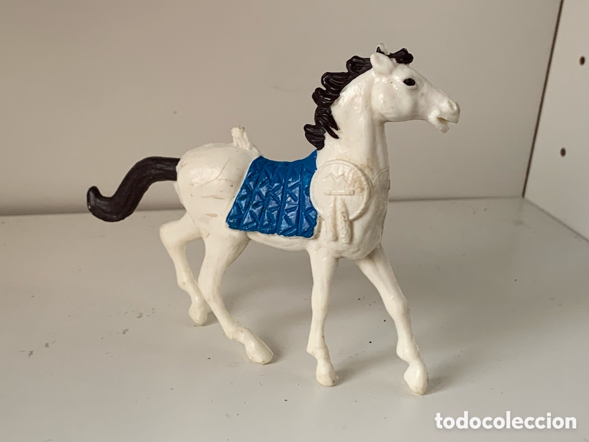 Figuras de goma y PVC: Caballo indio Pl&aacute;stico. COMANSI 29 - Foto 2