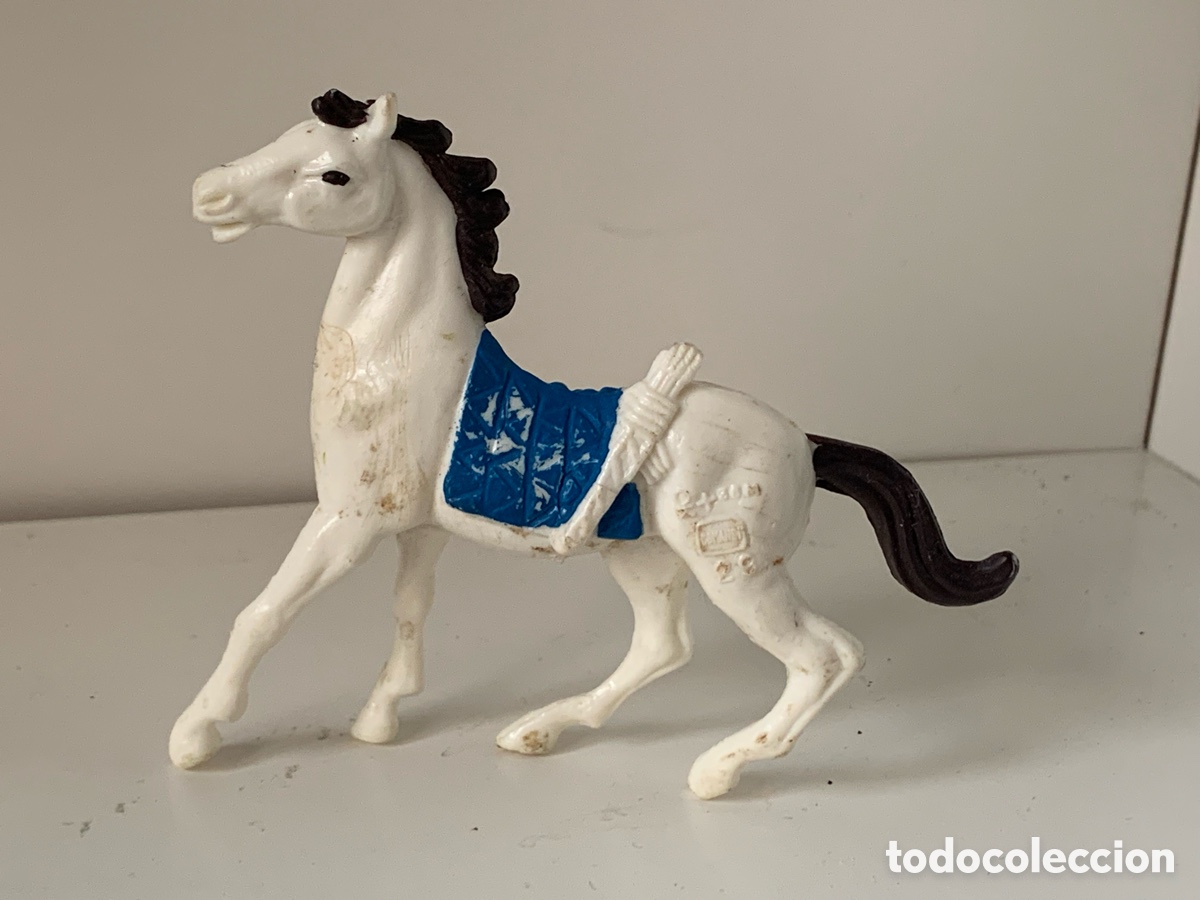 Figuras de goma y PVC: Caballo indio Pl&aacute;stico. COMANSI 29 - Foto 1
