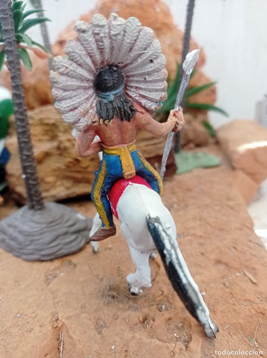 Figuras de goma y PVC: Indio con caballo de jecsan - Foto 3