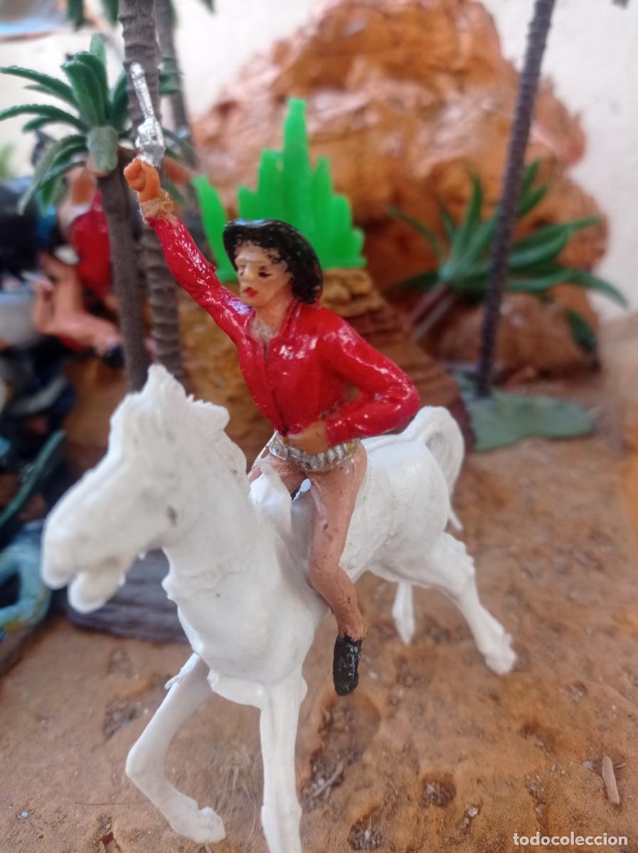 Figuras de goma y PVC: Vaquero y caballo de jecsan - Foto 1