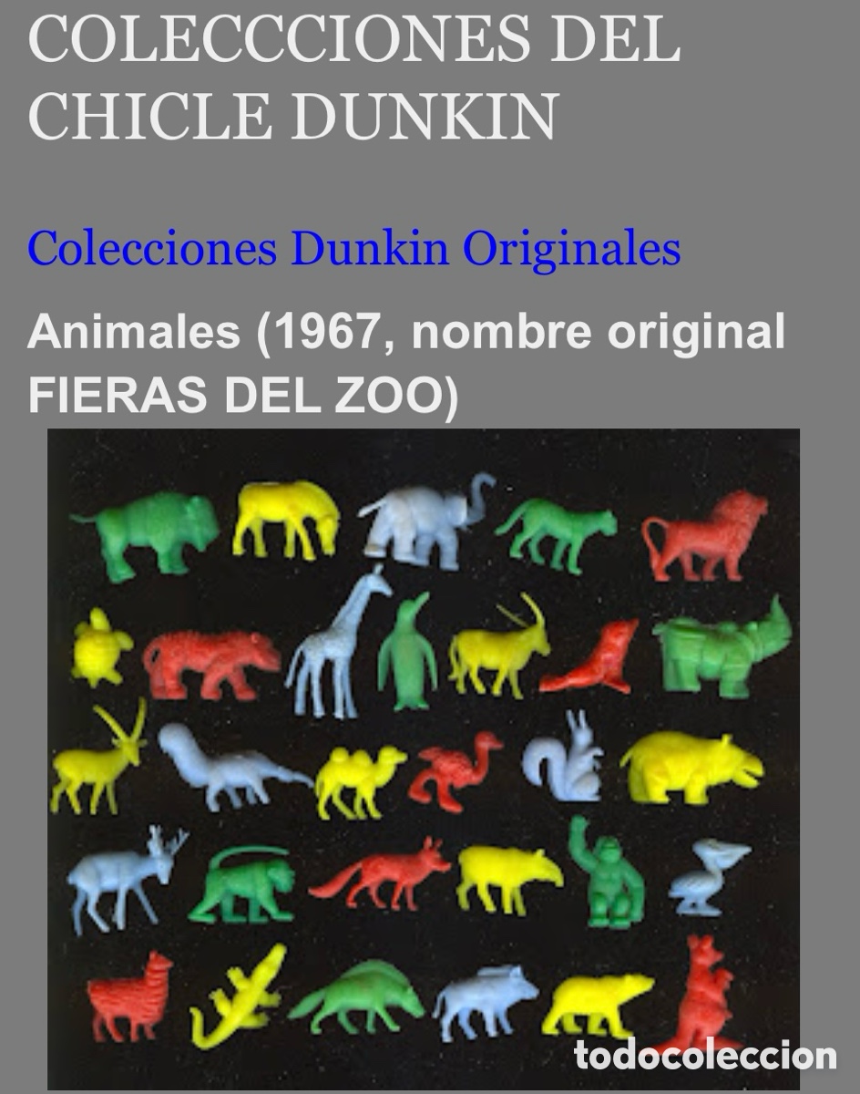 Figuras de goma y PVC: Figuras animales chicle Dunkin - Foto 7