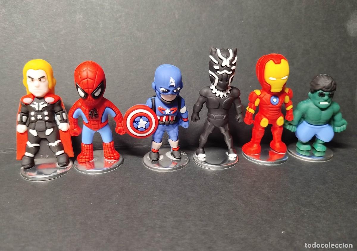 Figuras de goma y PVC: 6 figuras universo Marvel - Foto 1