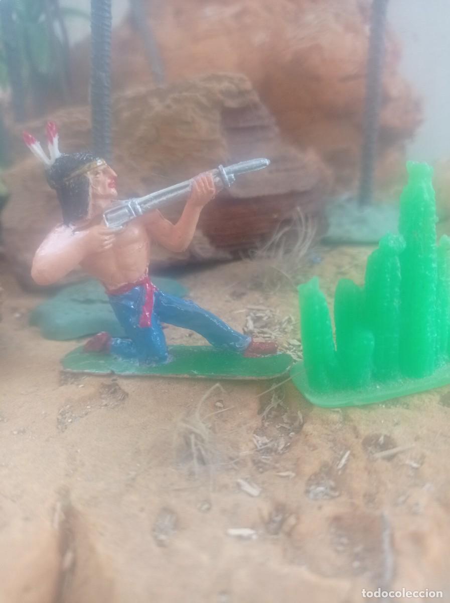 Figuras de goma y PVC: Indio con rifle de comansi - Foto 1