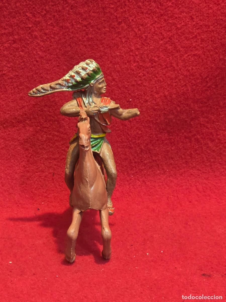 Figuras de goma y PVC: LAFREDO. LOTE FIGURAS INDIOS CON CABALLOS - Foto 2