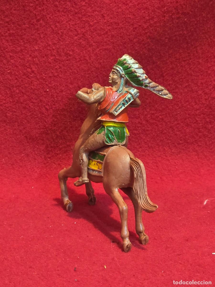 Figuras de goma y PVC: LAFREDO. LOTE FIGURAS INDIOS CON CABALLOS - Foto 4