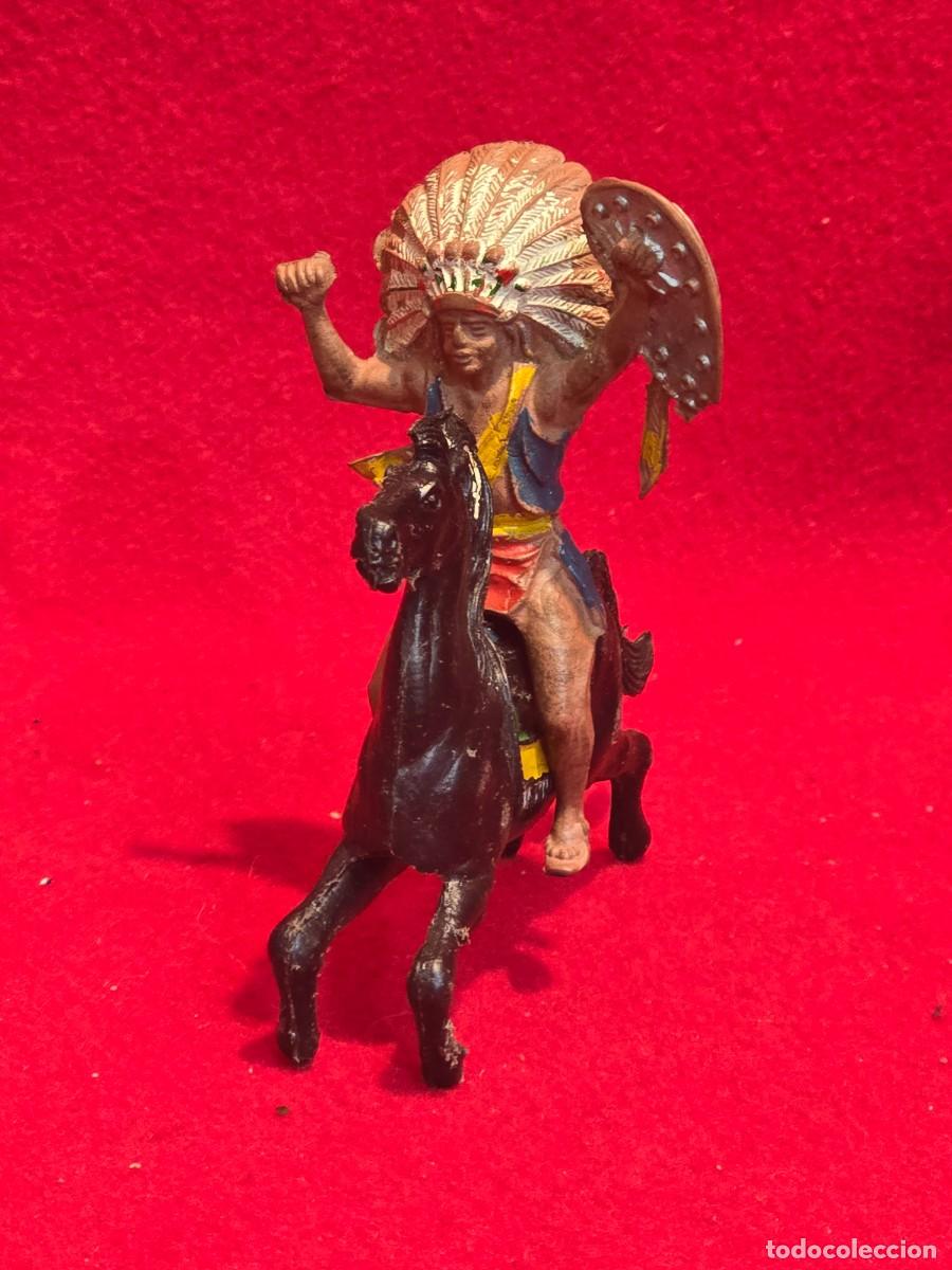 Figuras de goma y PVC: LAFREDO. LOTE FIGURAS INDIOS CON CABALLOS - Foto 5
