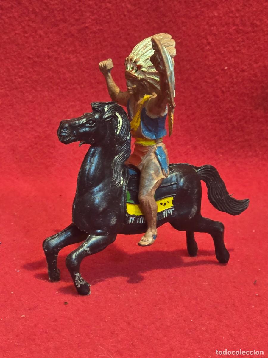 Figuras de goma y PVC: LAFREDO. LOTE FIGURAS INDIOS CON CABALLOS - Foto 6