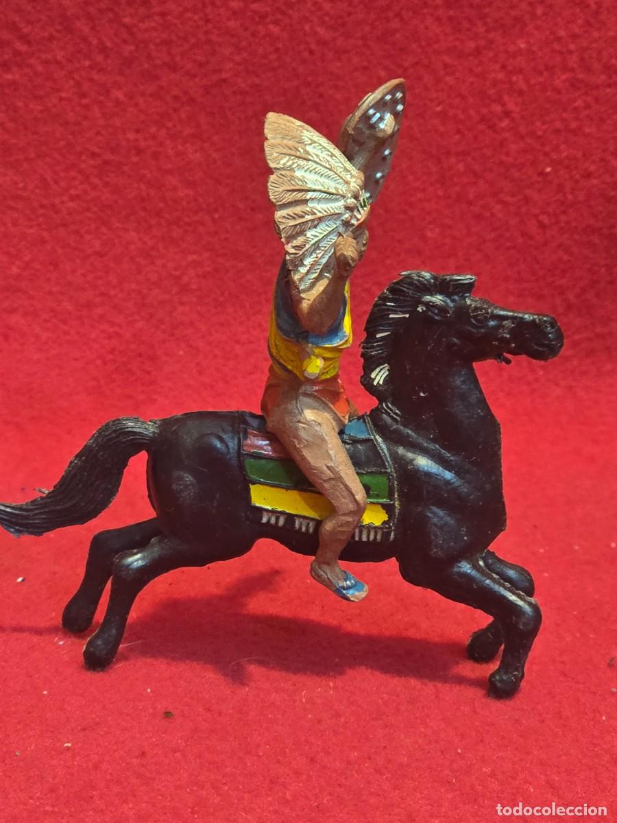Figuras de goma y PVC: LAFREDO. LOTE FIGURAS INDIOS CON CABALLOS - Foto 7