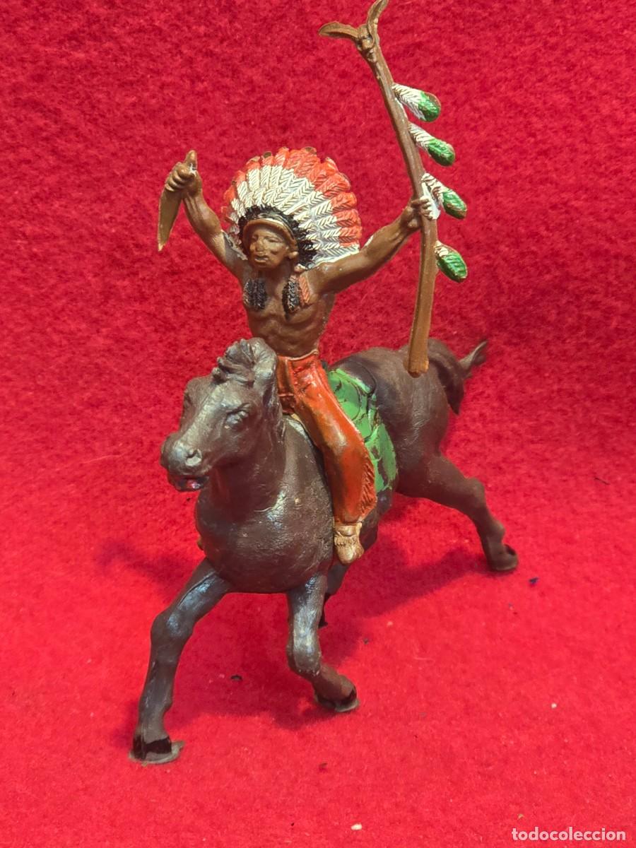 Figuras de goma y PVC: PECH INDIO A CABALLO - Foto 2