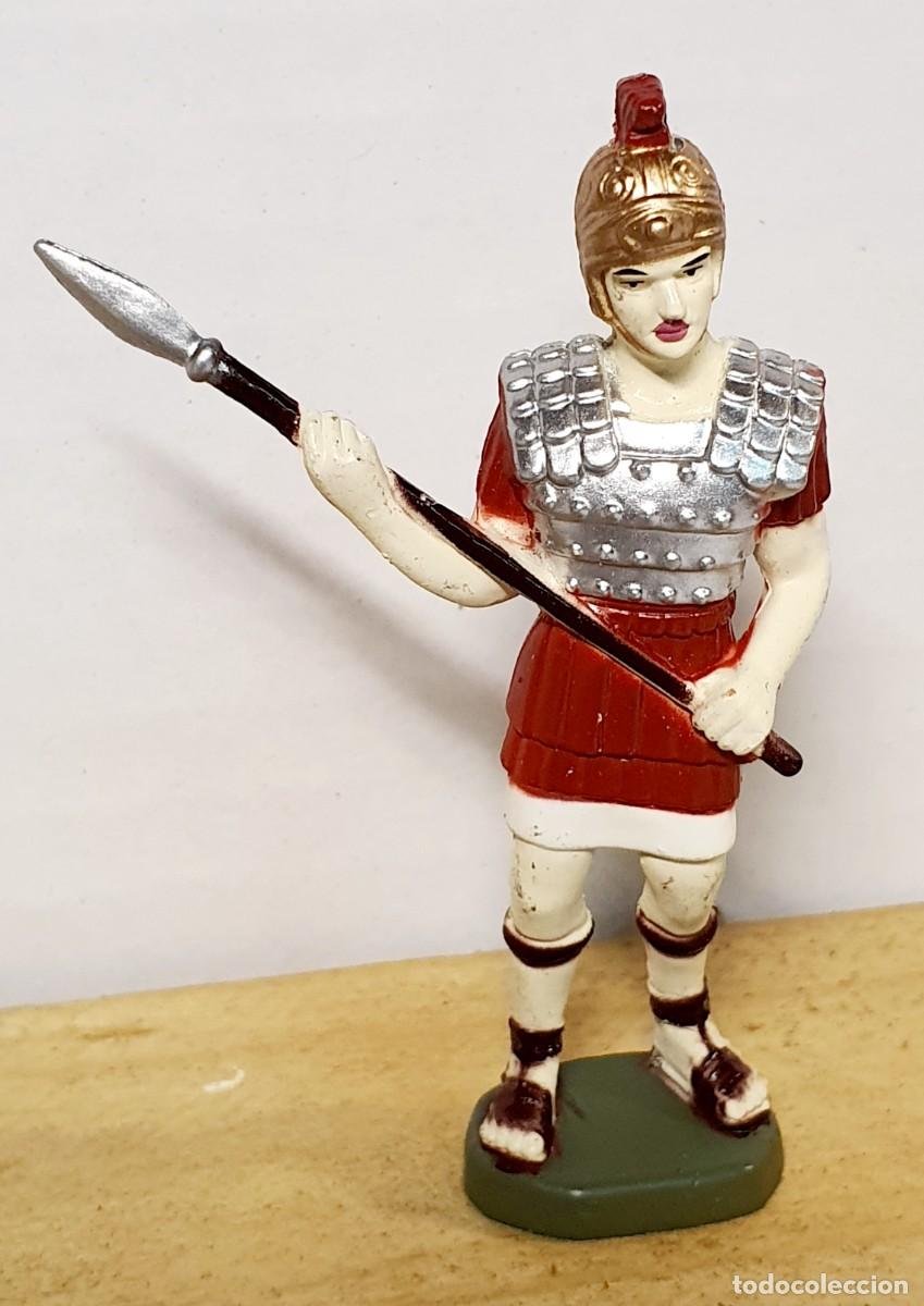 Gummi- und PVC-Figuren: SOLDADO ROMANO CON LANZA *** PINTADO A MANO