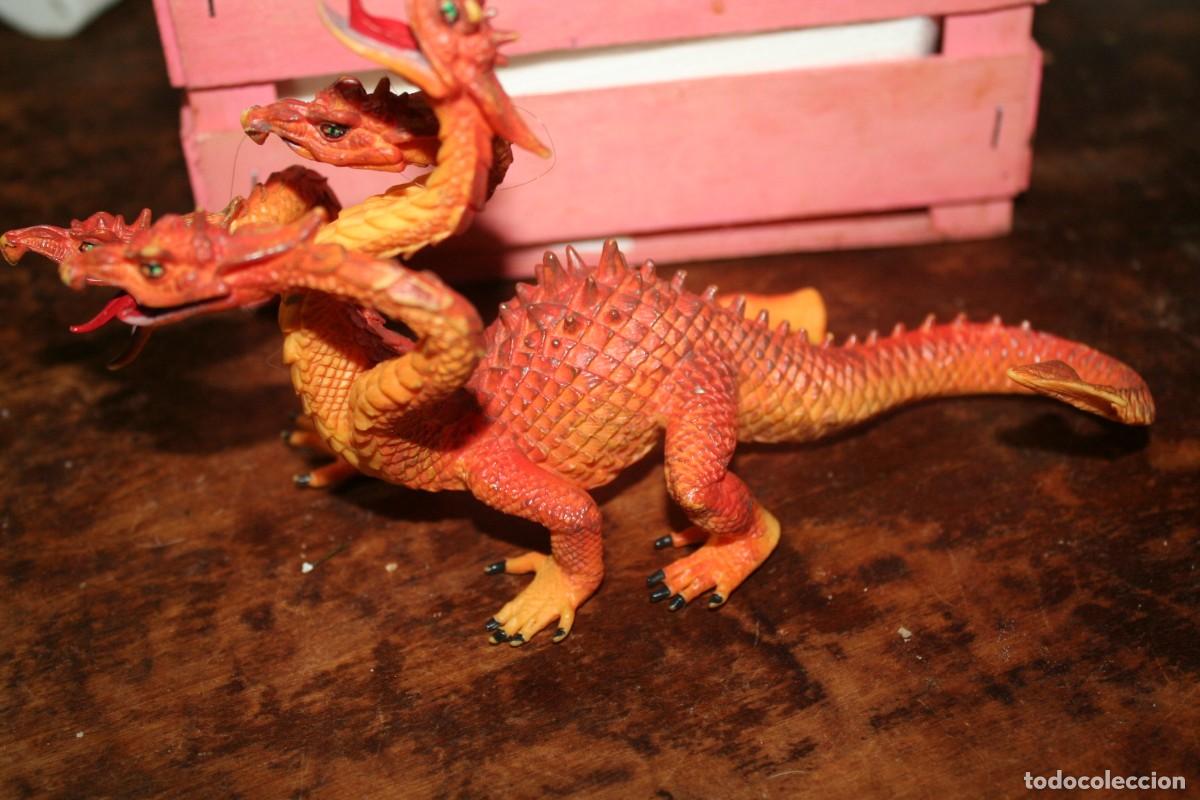 Figuras de goma y PVC: mu&ntilde;eca mu&ntilde;eco dragon 4 cabezas - Foto 3
