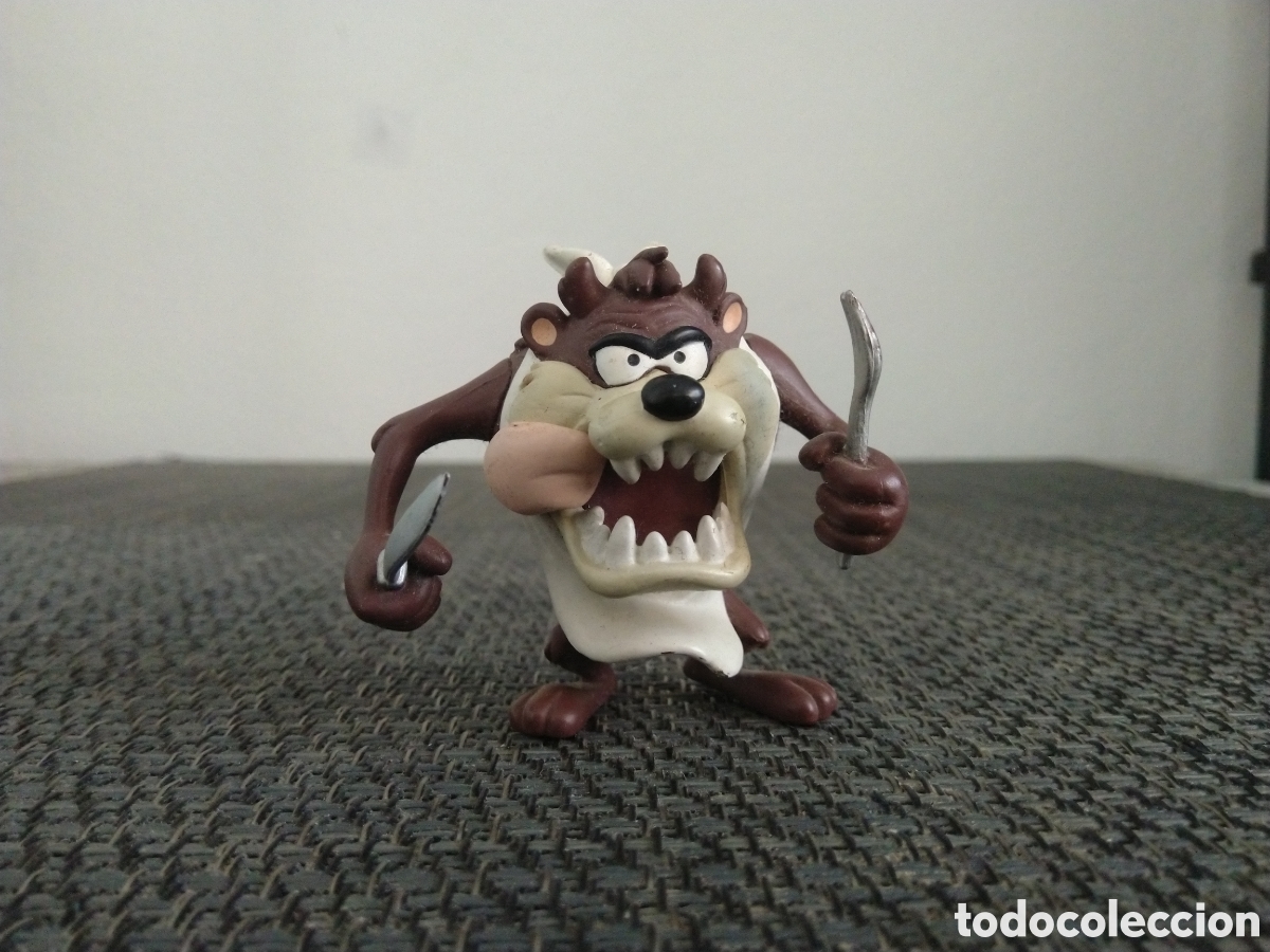 Figuras de Goma y PVC: FIGURA PVC DEMONIO TASMANIA PLASTOY CUCHILLO TENEDOR WARNER BROSS DIBUJOS ANIMADOS TV TELEVISION