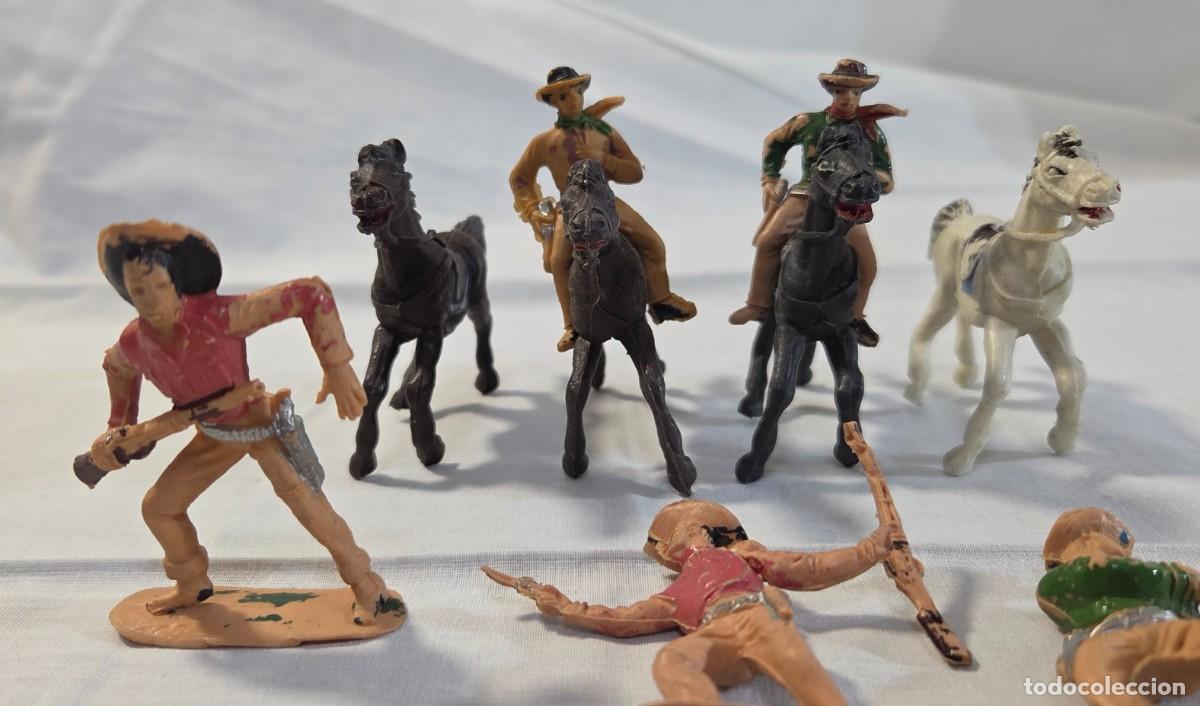 Figuras de goma y PVC: Conjunto de Figuras de Plastico de Vaqueros del Oeste - Foto 3