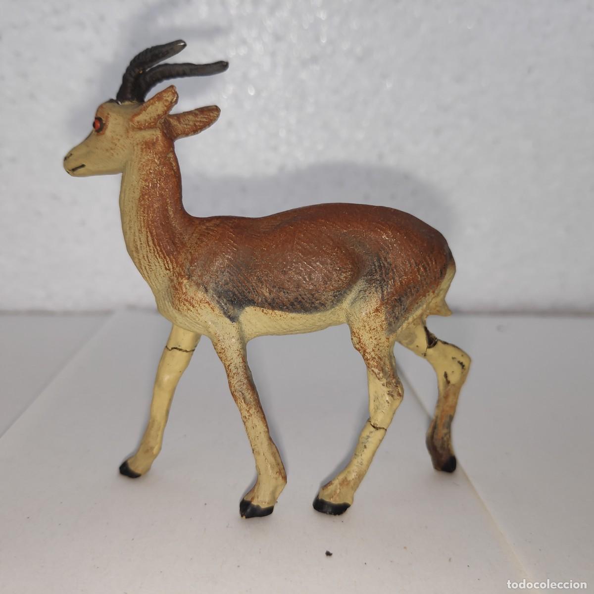 Figuras de goma y PVC: Gacela (Lineol 1940) - Foto 1